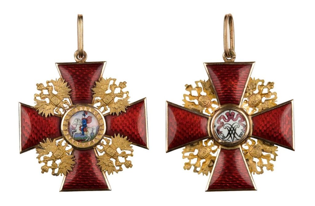 Орден Светлейшего Великого князя 
Александра Невского (образец 1800-1820 гг.)
